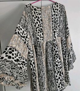 Boho Patchwork Print V-Neck dress