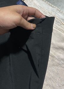 Black Flared Leg Trousers