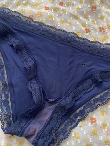 Victoria's Secret Navy Lace Trim Briefs
