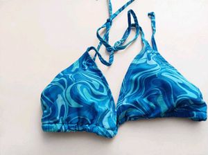 🎀Blue Swirl Pattern Bikini Top