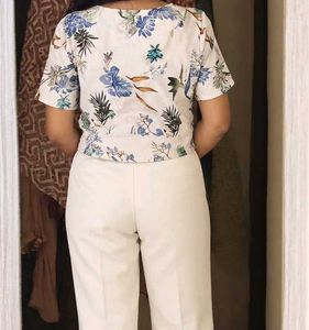 Floral Print Puff Sleeve Top