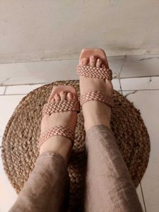 Stylish Braided Strap Block Heel Sandals