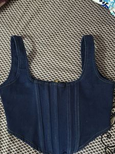 Denim Corset Top