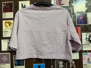 Lavender Graphic Crop Top