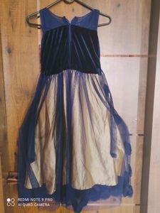 Navy Velvet &amp; Tulle Dress