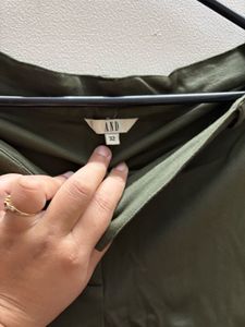 Olive Green Slim Fit Pants