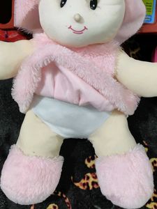 Adorable Pink Plush Doll