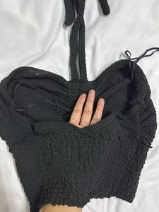 Black Halter Top