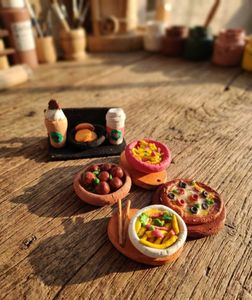 Miniature Food Display Set