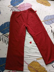 Chic Red Wide-Leg Pants