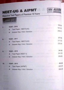 ALLEN NEET-UG &amp; AIPMT Test Papers