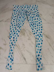 White Kurta Set with Blue Floral Print