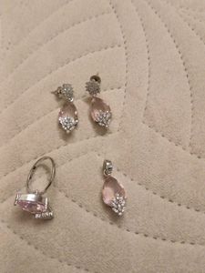 Pink Gemstone Jewelry Set