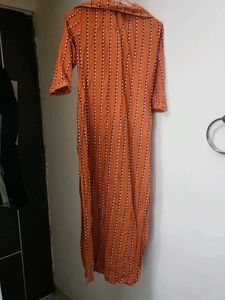 Striped Cotton Kurta Dress