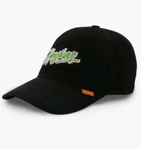 Spykar Men's Streetwear Cotton Baseball Black Cap