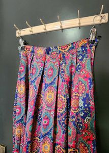 Vibrant Ethnic Print Maxi Skirt
