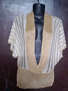 Gold & White Sheer Cover-Up fixed price
