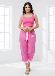 Cute Pink Polka Dot Capris
