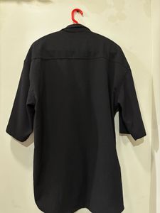 Black Oversized Short Sleeve Shirt