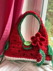 Cute Crochet Watermelon Handbag