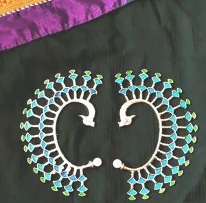 Peacock Earcuffs