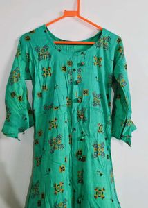 Green Printed Kurti size - M