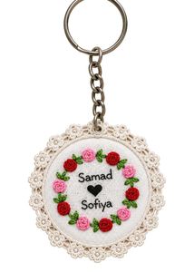 Personalized Embroidered Keychain