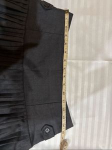 Pleated Charcoal Grey Mini Skirt