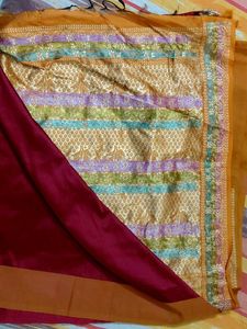 maroon/burgundy red festive saree!
