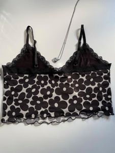 Retro Floral Print Cami Top