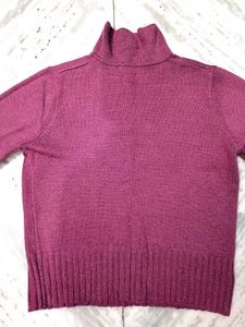 Burgundy Knit Pullover Sweater