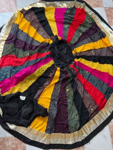 7 meter Navratri multicolour chnaiya with blouse