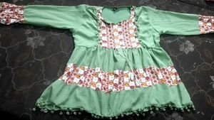 Green Ethnic top with Print