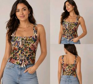 Floral Corset Style Top