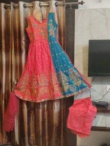 Elegant Ethnic Dress with Dupatta