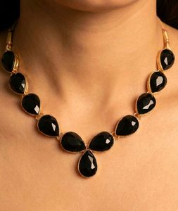 Elegant Black Stone Necklace