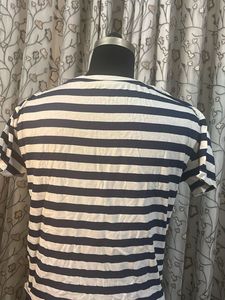 Striped Tie-Front T-Shirt