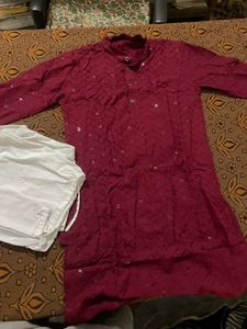 Men's chikankaari Kurta Set