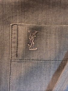 Men's Grey Striped Long Sleeve Shirt