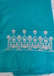 *Pure Kota Doria Suit - Embroidered Shirt &amp; Bottom