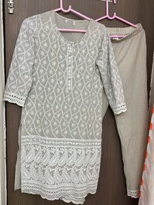 100%cotton branded chikan work suit