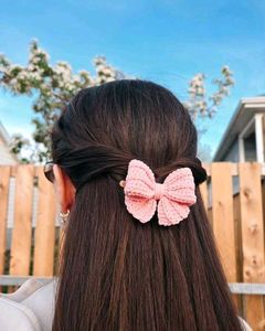 Crochet Bow Hair Clip pack of 1