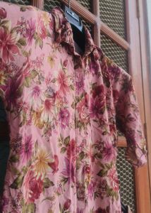 Pink Floral Kurta Set