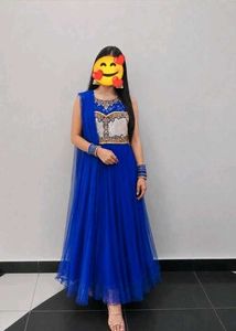 Royal Blue Embroidered suit set
