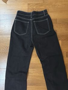 Black Jeans with Contrast Stitching