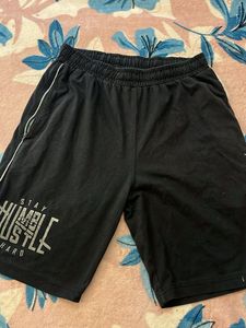 black shorts