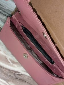 Women's Pink Purse Girl's Mauve Wallet With Pompom