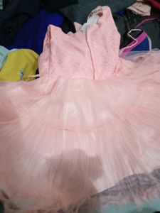 Peach Color Beautiful Frock