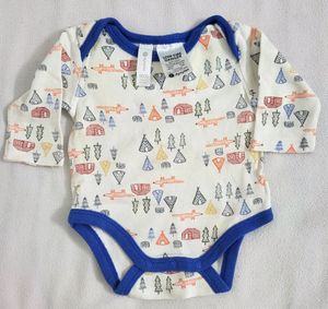 ⭕️😍Brand New Cute Print Blue &amp;White Unisex Romper