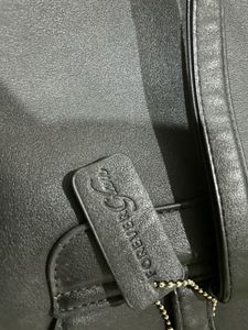 Chic Black Faux Leather Backpack